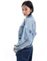 Lee Rider denim bomber jacket in light blue Синий, S - фото #4