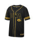 Фото #2 товара Men's Black Iowa Hawkeyes Free Spirited Mesh Button-Up Baseball Jersey