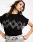 Фото #1 товара AllSaints Zaniah Imogen boyfriend t-shirt in black