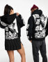 Фото #1 товара ASOS DESIGN unisex license oversized hoodie with Yu-Gi-Oh prints in black and white