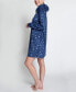 ფოტო #3 პროდუქტის Women's a Plush Minky Lounger with a Henley Neckline and Soft Hood