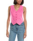 City Sleek Linen-Blend Top Women's Pink M