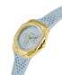 Фото #3 товара Guess Damen Armbanduhr ZEST Multifunktion hellblau, gold 39 mm GW0694L1