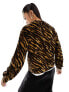 Levi's v neck jumper in zebra print