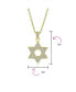 Фото #3 товара Bling Jewelry traditional Hanukkah Star of David Pendant Necklace: CZ Accents, Gold Plated & Sterling Silver Women & Bat Mitzvah