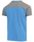 Men's Powder Blue, Heathered Gray Los Angeles Chargers Gridiron Classics Field Goal Slub T-shirt