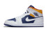 Фото #3 товара Кроссовки средние Nike Air Jordan 1 Mid Royal Blue Laser Orange (Белый, Синий)