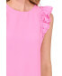 ფოტო #2 პროდუქტის Women's Crew Neck Ruffle Sleeve Blouse