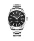 ფოტო #1 პროდუქტის Men's Silver Tone Stainless Steel Bracelet Watch 42mm