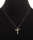 ფოტო #2 პროდუქტის Cubic Zirconia Initial 18" Pendant Necklace in 18k Gold-Plated Sterling Silver, Created for Macy's