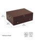 Фото #3 товара Dark Walnut Lined Drawer Stainless-Steel Flatware 15in Chest