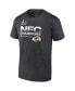 ფოტო #4 პროდუქტის Men's Heathered Charcoal Los Angeles Rams 2021 NFC Champions Locker Room Trophy Collection T-shirt