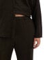 Фото #10 товара Vero Moda Curve textured jersey trouser co-ord in deep brown