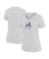 Фото #2 товара Women's Gray Atlanta Braves 2023 City Connect Velocity Practice Performance V-Neck T-shirt
