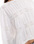 Vero Moda textured jersey boat neck long sleeve top in white Белый, M - EU 38 - фото #2