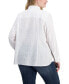 Фото #2 товара Plus Size Cotton Striped Utility Shirt