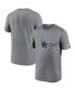 Men's Heather Charcoal Dallas Cowboys Legend Logo Performance T-shirt Серый, M - фото #2