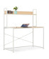 Фото #2 товара Computer Desk White and Oak 47.2"x23.6"x54.3"