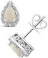 ფოტო #4 პროდუქტის Gemstone and Diamond Accent Stud Earrings in Sterling Silver