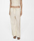 ფოტო #1 პროდუქტის Women's Cotton Wide Leg Trousers