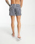 New Look stripe swim shorts in navy