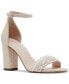 Фото #1 товара Bella Two-Piece Raffia Block Heel Sandals