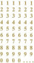 Avery Zweckform Naklejki złote cyfry (151975)