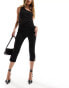 Фото #3 товара ASOS DESIGN ribbed capri pants in black