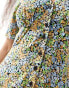 Nobody's Child Petite Alexa midi dress in yellow floral kleines, gelbes Blumenmuster, 44 - фото #3