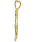Twin Cats Charm Pendant in 14k Yellow Gold