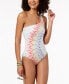 Фото #1 товара Bar III 260975 Women Starburst Printed One-Shoulder One-Piece Swimsuit Size L