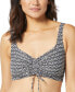 ფოტო #1 პროდუქტის Women's Elevate Bra-Sized Shirred Bikini Top