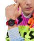 ფოტო #5 პროდუქტის Men's The Skull Red Silicone Strap Watch 44mm