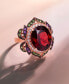 ფოტო #5 პროდუქტის Crazy Collection® Garnet (7-5/8 ct. t.w.) and Multi-Stone Round Flower Ring in 14k Rose Gold (Also Available in London Blue Topaz)