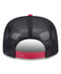 Фото #2 товара Men's Black/Red Miami Heat Throwback Team Arch Golfer Snapback Hat