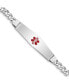 ფოტო #1 პროდუქტის Sterling Silver Rhodium-plated Medical ID Curb Link Bracelet