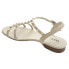 VANELi Brunel Studded Flat Strappy Womens Off White Casual Sandals 311707