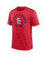 Фото #2 товара Nike Men's Heather Red St. Louis Cardinals Swing Big Tri-Blend T-Shirt