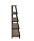 Finch 59" Wood and Metal Etagere Bookcase