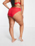 Фото #2 товара Calvin Klein Curve Embossed Icon cotton blend bikini style brief in red