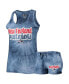 Women's Navy New England Patriots Billboard Tank Top and Shorts Set