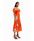 ფოტო #2 პროდუქტის Women's Daisy ruffle midi dress