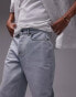 Topman taper jeans in summer light wash tinted blue