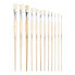 MILAN Polybag 6 Flat Chungking Bristle Paintbrushes For Oil Painting Series 522 Nº 10