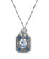Фото #1 товара 2028 oval Blue Willow Mirror Necklace