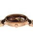 Unisex Swiss Automatic Centrix Open Heart Brown Ceramic & Rose Gold PVD Stainless Steel Bracelet Watch 40mm