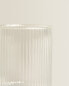 Borosilicate glass tumbler with raised lines