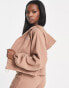 Фото #4 товара ellesse Campenelle cropped hoodie in brown