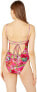 Hobie Women's 180594 V-Neck One Piece Swimsuit Size M