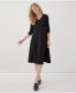 ფოტო #1 პროდუქტის Women's Organic Cotton Fit & Flare Midi Party Dress - Shorty